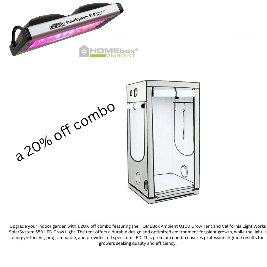 HOMEBox Ambient Q100 & SolarSystem 550 Ultimate Grow Combo 20% off