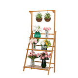 Bamboo Plant Stand with Hanging Rod